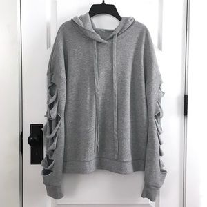 Christina Anstead Alo Yoga Slay Slashed Hoodie